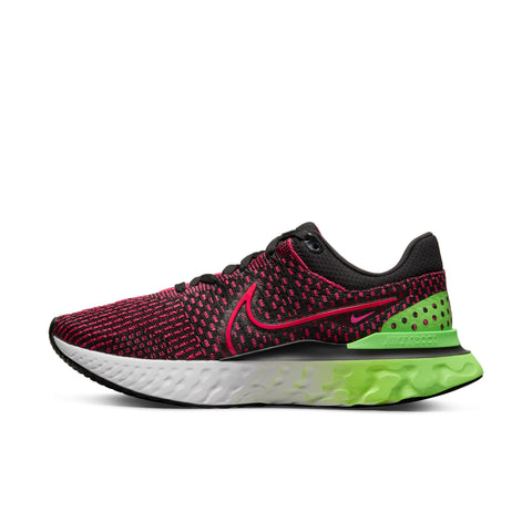 React Infinity Run Flyknit 3 Black | Green Strike