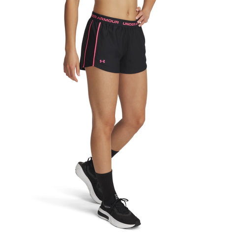 Tech Play Up Shorts Black | Super Pink