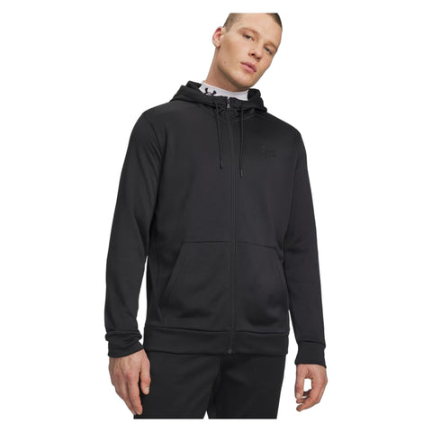 UA Armour Fleece FZ Hoodie Negru