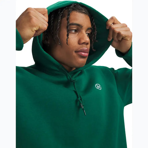 UA Rival Flc Hoodie Campus Ivy | White