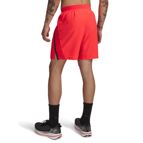 UA Launch 7'' Shorts Racer Red | Negru | Reflective