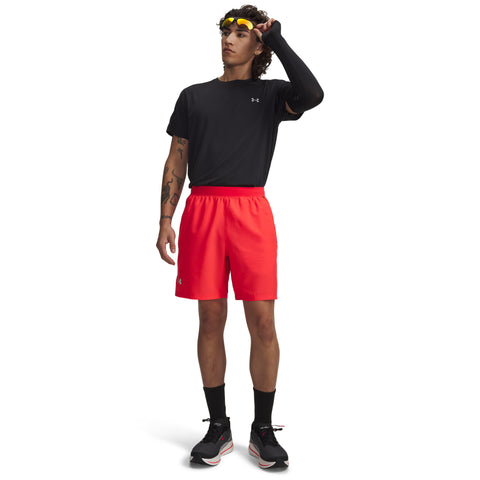 UA Launch 7'' Shorts Racer Red | Negru | Reflective